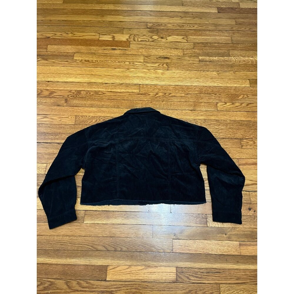 Forever 21 Corduroy Jacket Cropped Black Coat Women's Size XL NWT $29.99 - Picture 5 of 5